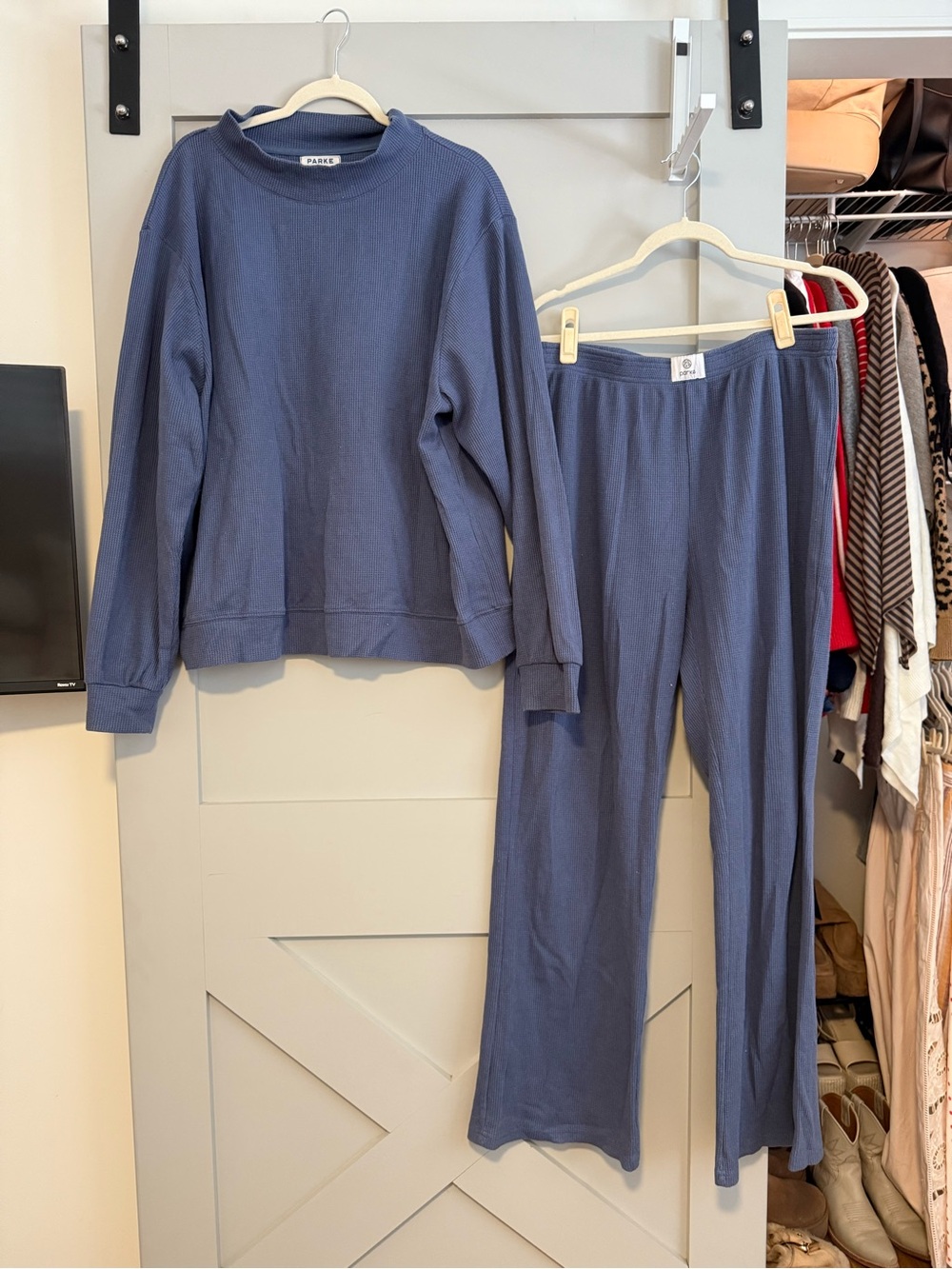 Parke Waffle Sweat Set - top M/L bottoms L - Picture 2 of 4